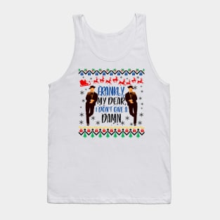 Gone With The Wind Ugly Christmas Sweater. Frankly My Dear I Don't Give a Damn. Tank Top